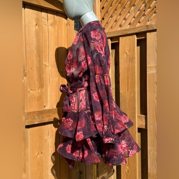 🆕 BRONX & BANCO 🧿 NWOT Bedouin Coastal Mini Dress, Rose Burnout - Sz XS US 2 - Picture 9 of 15